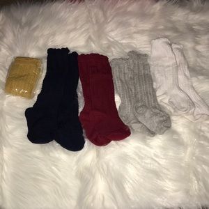 Baby Girls Cable Knit Knee High Socks